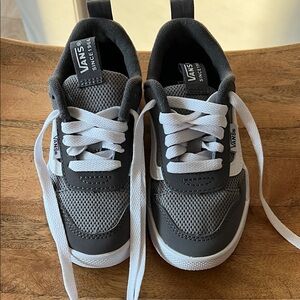 Vans Charcoal and White Lace-Up Sneakers